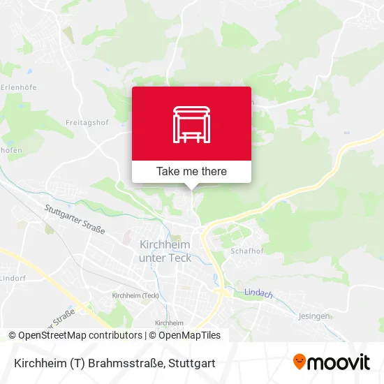 Карта Kirchheim (T) Brahmsstraße