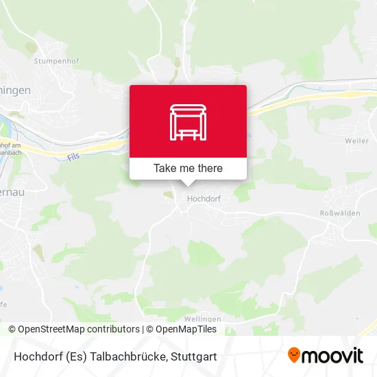 Карта Hochdorf (Es) Talbachbrücke