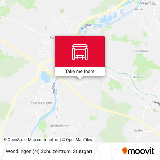 Карта Wendlingen (N) Schulzentrum