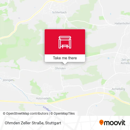 Карта Ohmden Zeller Straße