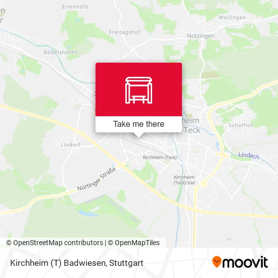 Карта Kirchheim (T) Badwiesen