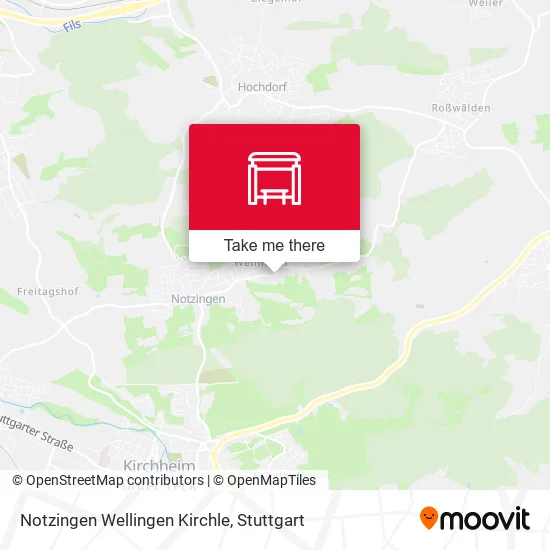 Notzingen Wellingen Kirchle map
