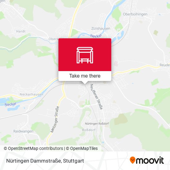 Nürtingen Dammstraße map
