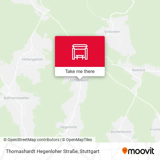 Карта Thomashardt Hegenloher Straße