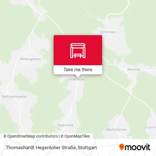 Карта Thomashardt Hegenloher Straße