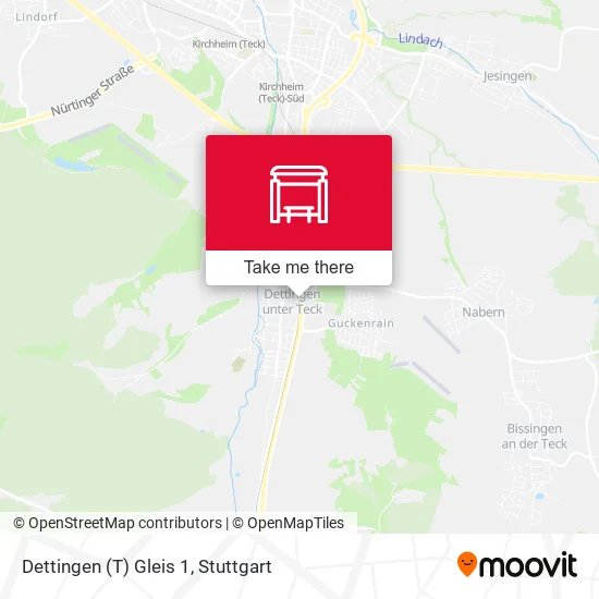 Карта Dettingen (T) Gleis 1