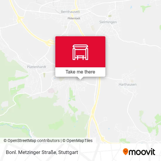 Карта Bonl. Metzinger Straße