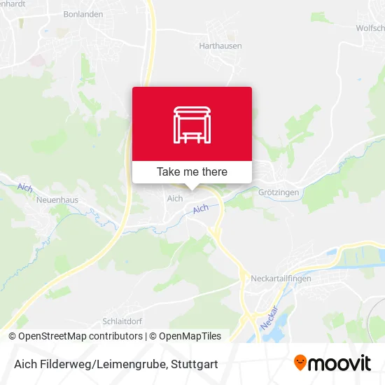 Карта Aich Filderweg/Leimengrube
