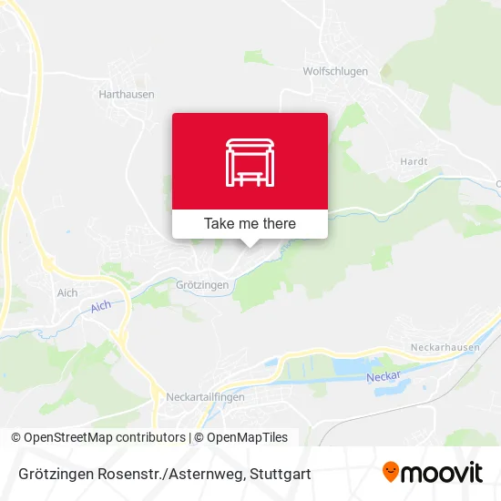 Карта Grötzingen Rosenstr./Asternweg
