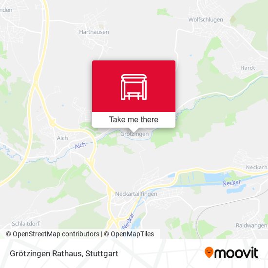 Grötzingen Rathaus map