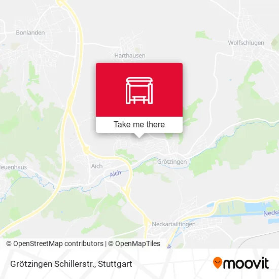 Карта Grötzingen Schillerstr.
