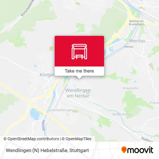 Карта Wendlingen (N) Hebelstraße