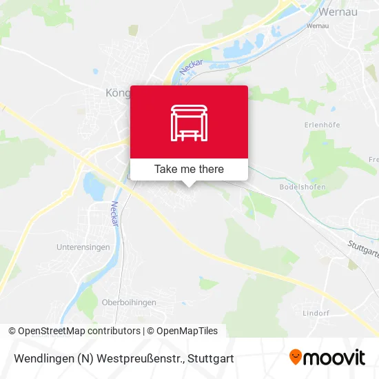 Карта Wendlingen (N) Westpreußenstr.