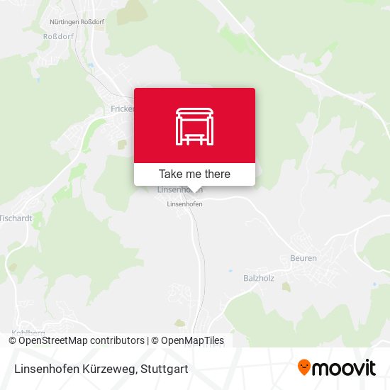 Linsenhofen Kürzeweg map