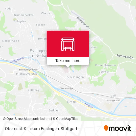 Карта Oberessl. Klinikum Esslingen