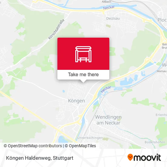 Карта Köngen Haldenweg