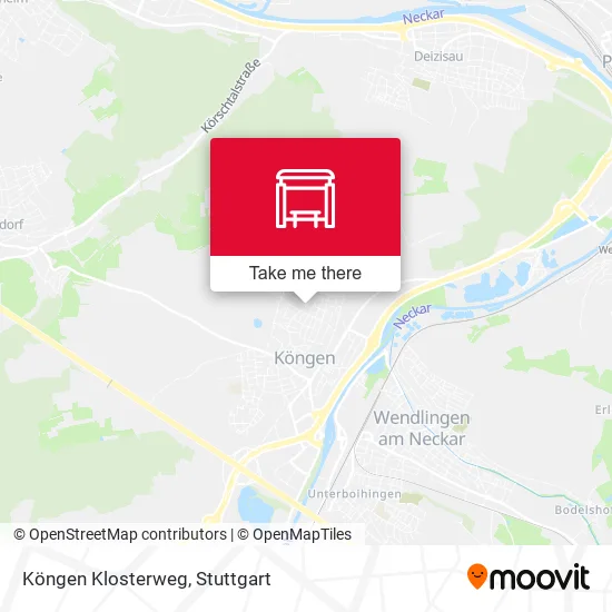 Карта Köngen Klosterweg