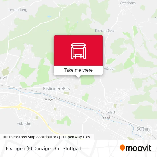 Карта Eislingen (F) Danziger Str.