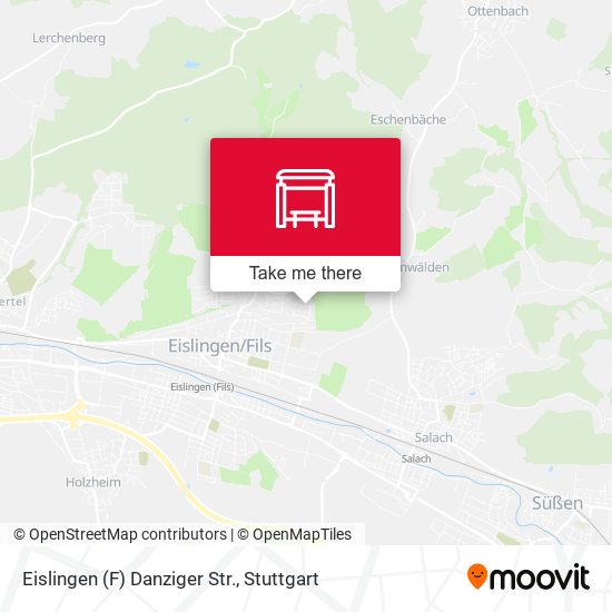 Eislingen (F) Danziger Str. map