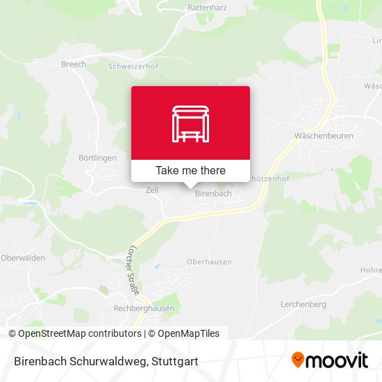 Birenbach Schurwaldweg map