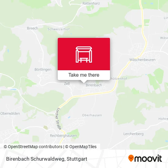 Карта Birenbach Schurwaldweg