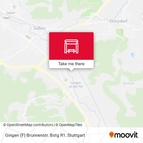 Карта Gingen (F) Brunnenstr. Bstg R1