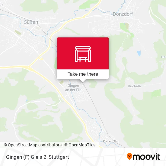 Карта Gingen (F) Gleis 2