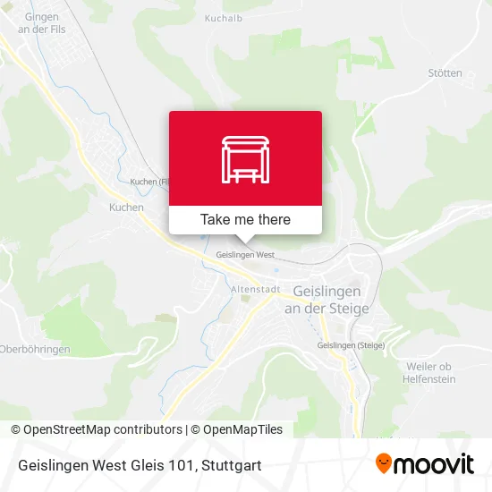 Карта Geislingen West Gleis 101