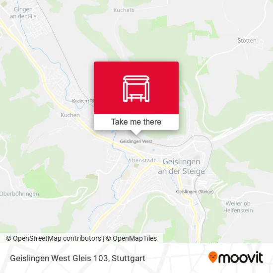 Карта Geislingen West Gleis 103