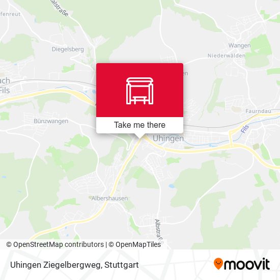 Uhingen Ziegelbergweg map