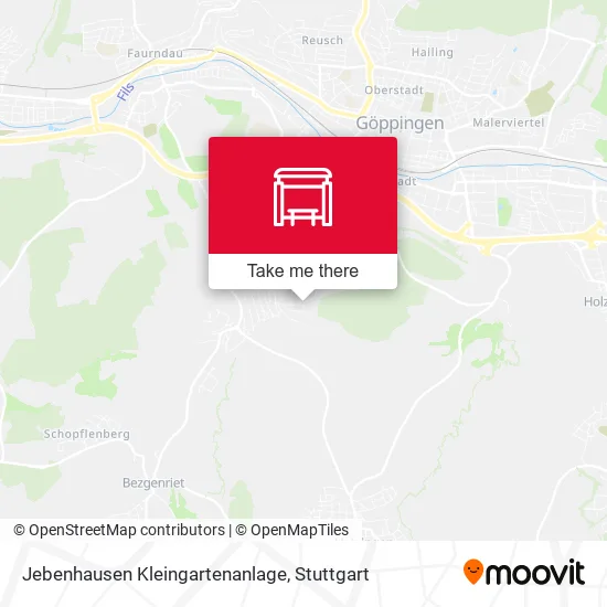 Карта Jebenhausen Kleingartenanlage