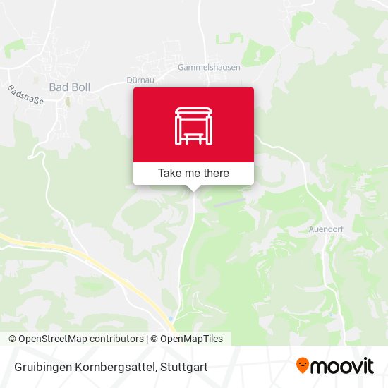 Gruibingen Kornbergsattel map