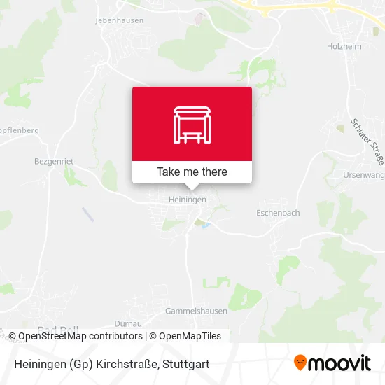 Карта Heiningen (Gp) Kirchstraße