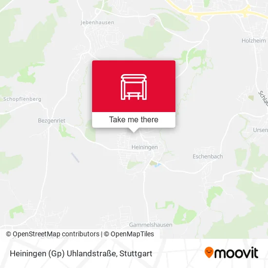 Карта Heiningen (Gp) Uhlandstraße