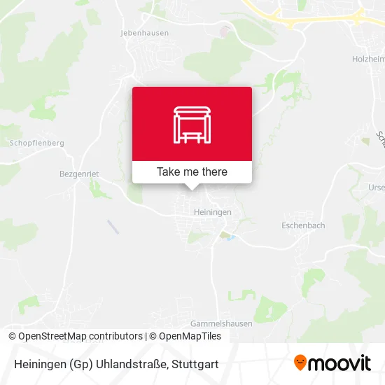 Карта Heiningen (Gp) Uhlandstraße
