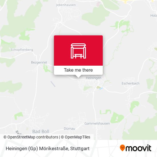 Heiningen (Gp) Mörikestraße map