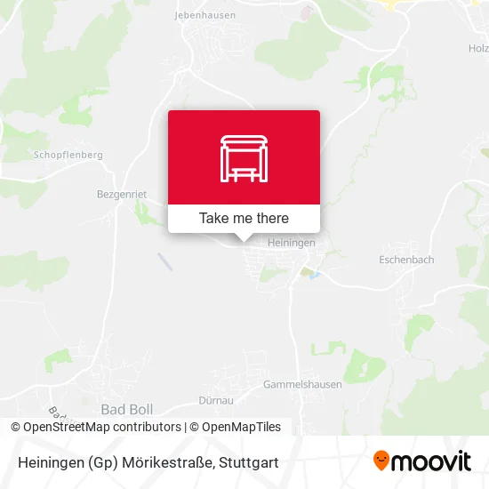 Карта Heiningen (Gp) Mörikestraße