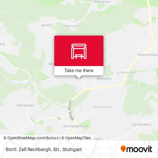 Карта Börtl. Zell Rechbergh. Str.