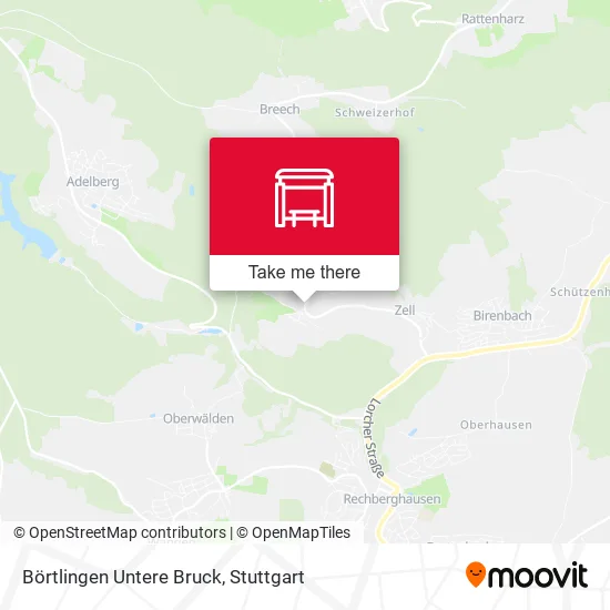 Карта Börtlingen Untere Bruck