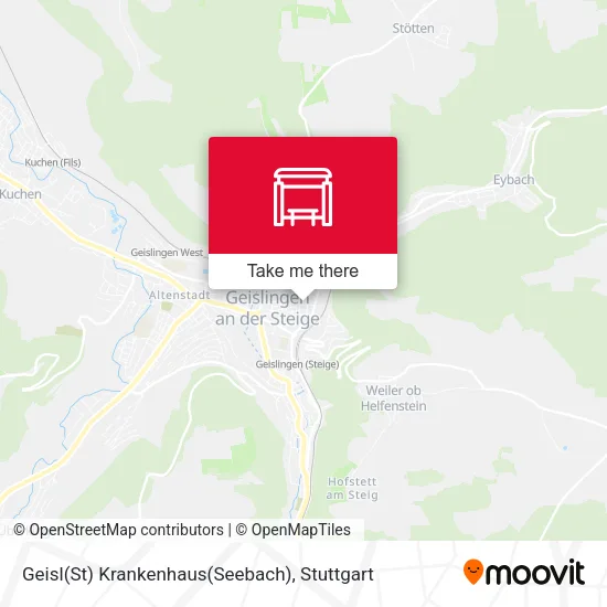 Карта Geisl(St) Krankenhaus(Seebach)