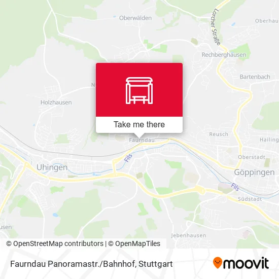 Карта Faurndau Panoramastr./Bahnhof