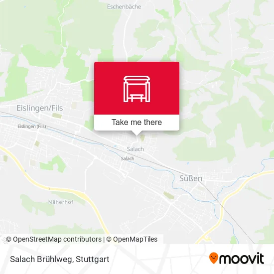 Карта Salach Brühlweg