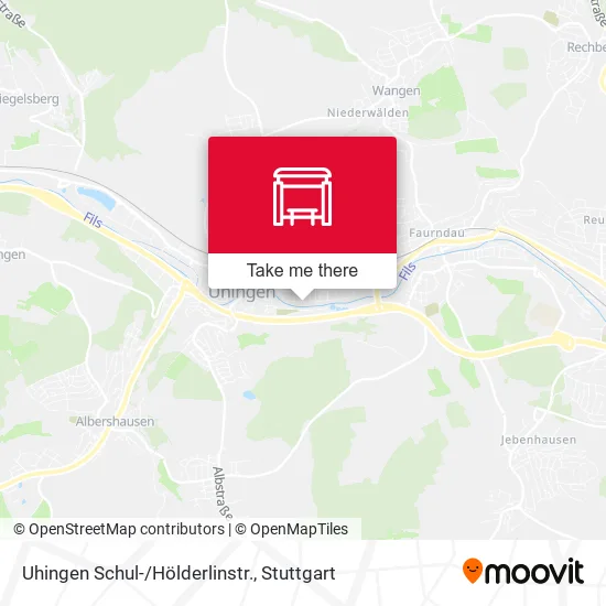 Карта Uhingen Schul-/Hölderlinstr.