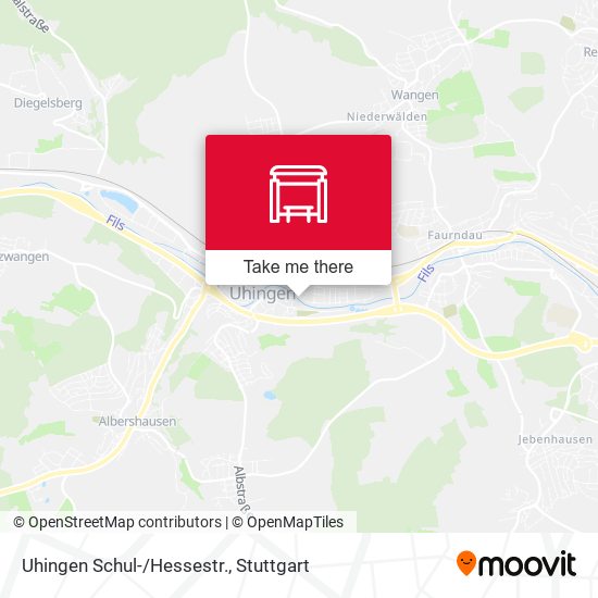 Карта Uhingen Schul-/Hessestr.