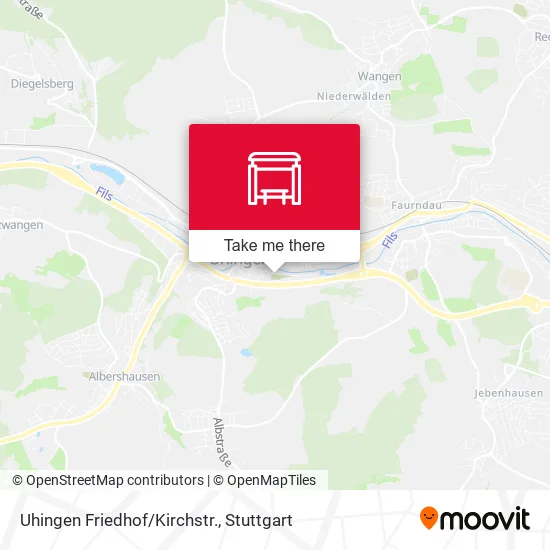 Карта Uhingen Friedhof/Kirchstr.