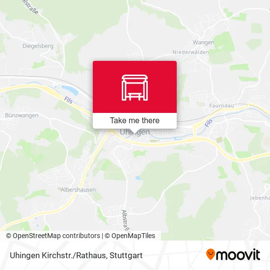 Карта Uhingen Kirchstr./Rathaus