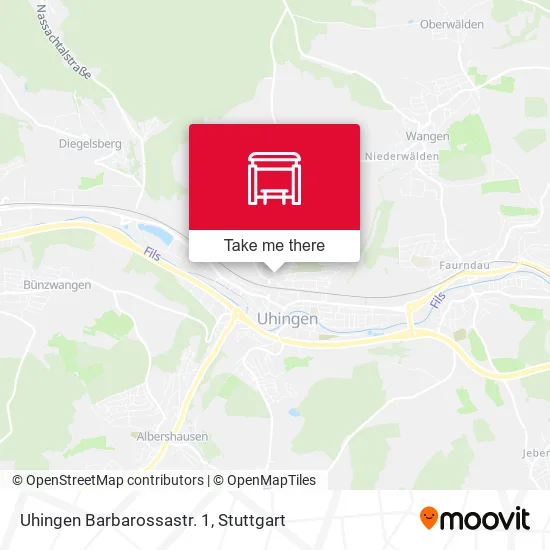 Карта Uhingen Barbarossastr. 1