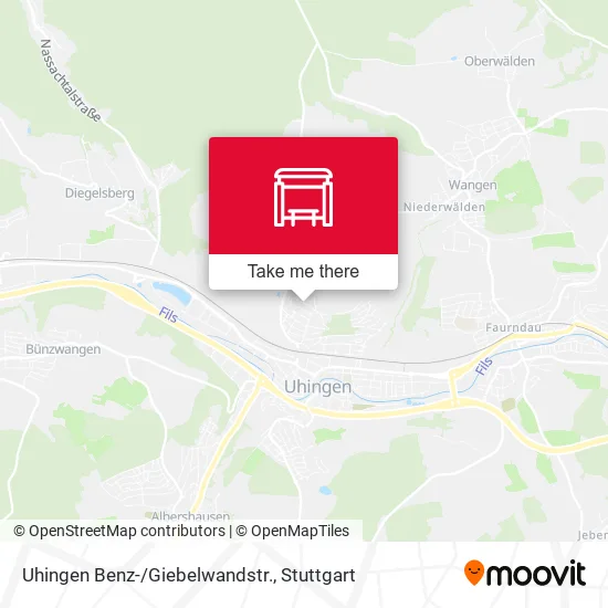 Карта Uhingen Benz-/Giebelwandstr.