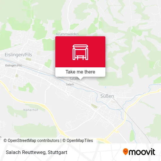 Salach Reutteweg map