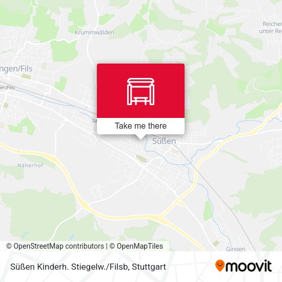 Süßen Kinderh. Stiegelw./Filsb map